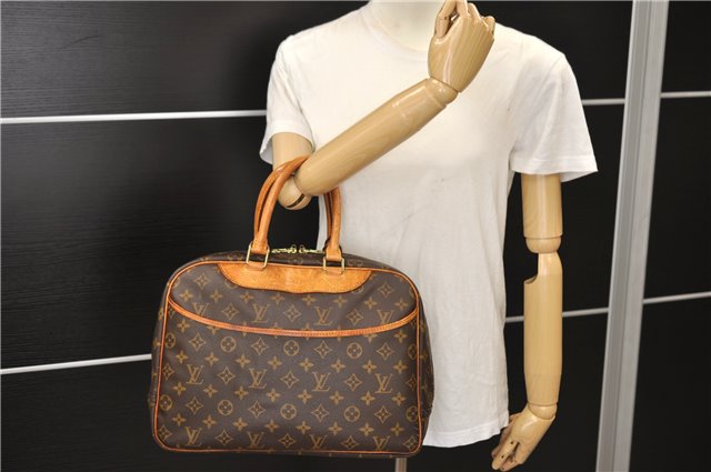 Authentic Louis Vuitton Monogram Deauville Hand Bag Purse M47270 LV 0195F