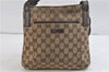 Authentic GUCCI Shoulder Cross Body Bag GG Canvas Leather 122793 Brown 0196D