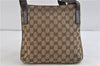 Authentic GUCCI Shoulder Cross Body Bag GG Canvas Leather 122793 Brown 0196D