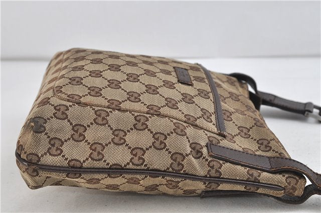 Authentic GUCCI Shoulder Cross Body Bag GG Canvas Leather 122793 Brown 0196D