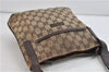 Authentic GUCCI Shoulder Cross Body Bag GG Canvas Leather 122793 Brown 0196D