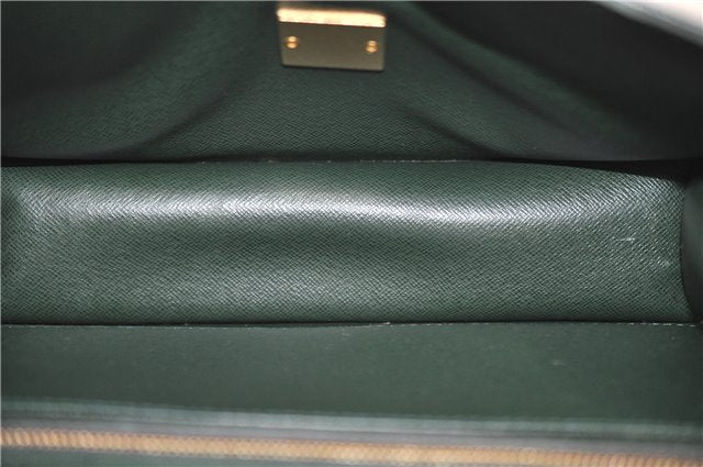 Authentic Louis Vuitton Taiga Selenga Clutch Hand Bag Green M30784 LV 0196G