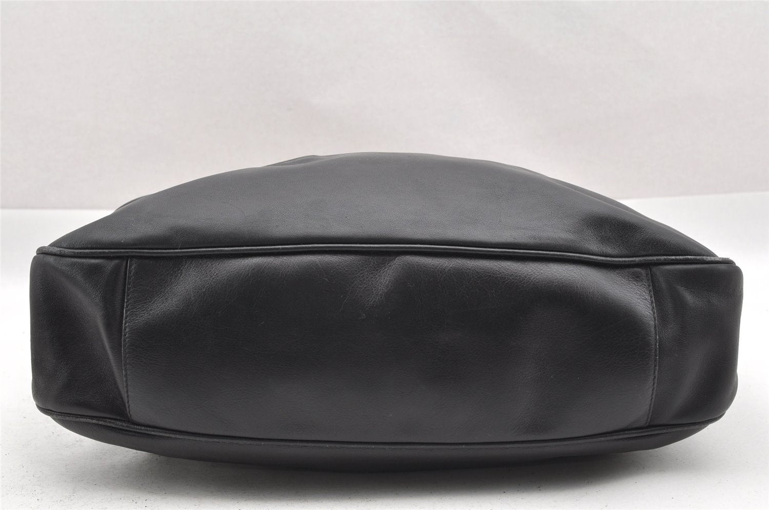 Authentic GUCCI Vintage Bamboo 2Way Shoulder Tote Bag Leather Black Junk 0198I