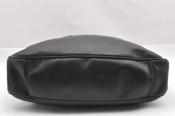 Authentic GUCCI Vintage Bamboo 2Way Shoulder Tote Bag Leather Black Junk 0198I