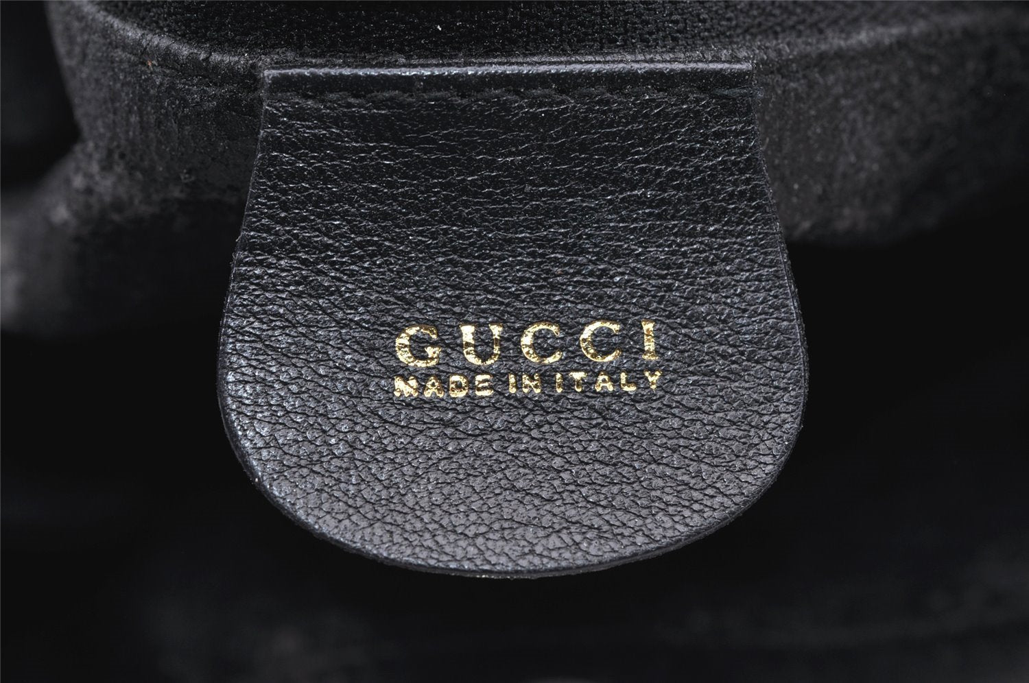 Authentic GUCCI Vintage Bamboo 2Way Shoulder Tote Bag Leather Black Junk 0198I