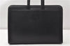 Authentic Burberrys Vintage Leather Briefcase Business Bag Black 0199G