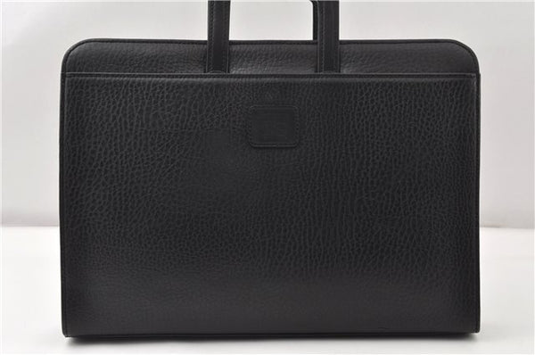 Authentic Burberrys Vintage Leather Briefcase Business Bag Black 0199G