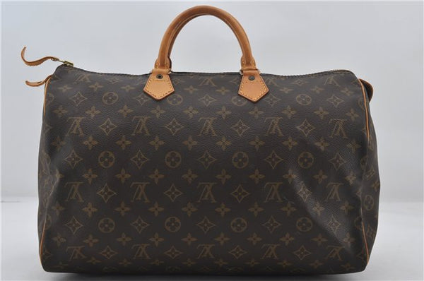 Authentic Louis Vuitton Monogram Speedy 40 Hand Boston Bag M41522 LV 0200F