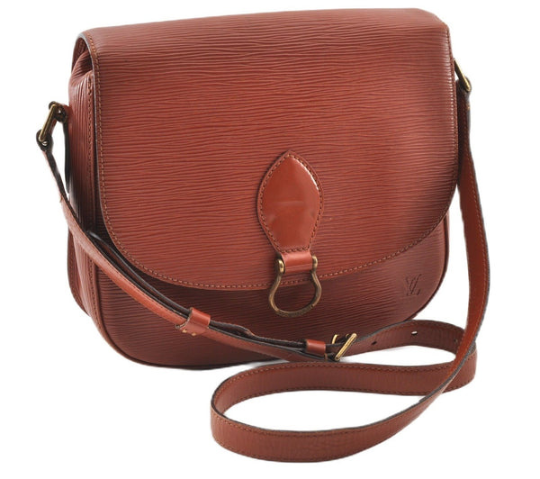 Authentic Louis Vuitton Epi Saint Cloud GM Shoulder Bag Brown LV 0200G
