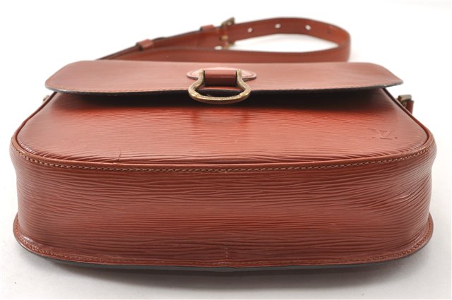 Authentic Louis Vuitton Epi Saint Cloud GM Shoulder Bag Brown LV 0200G