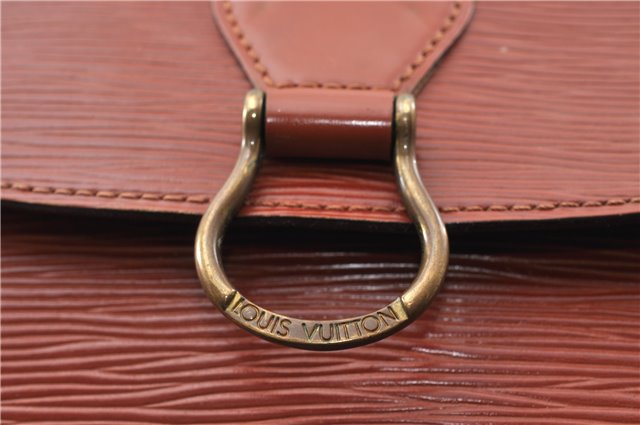 Authentic Louis Vuitton Epi Saint Cloud GM Shoulder Bag Brown LV 0200G