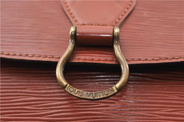 Authentic Louis Vuitton Epi Saint Cloud GM Shoulder Bag Brown LV 0200G