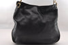 Authentic GUCCI Bamboo Shoulder Tote Bag Leather 0011577 Black Junk 0200I