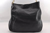Authentic GUCCI Bamboo Shoulder Tote Bag Leather 0011577 Black Junk 0200I