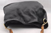 Authentic GUCCI Bamboo Shoulder Tote Bag Leather 0011577 Black Junk 0200I