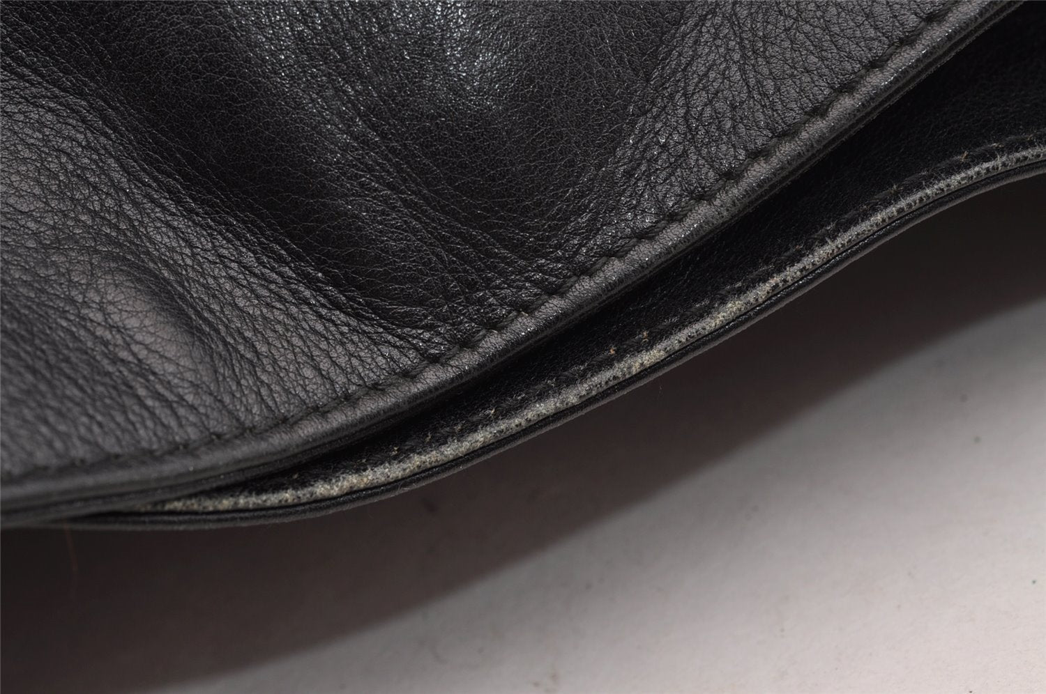 Authentic GUCCI Bamboo Shoulder Tote Bag Leather 0011577 Black Junk 0200I