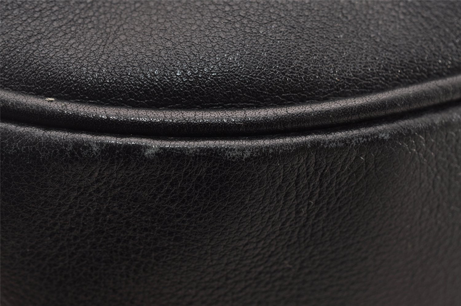 Authentic GUCCI Bamboo Shoulder Tote Bag Leather 0011577 Black Junk 0200I