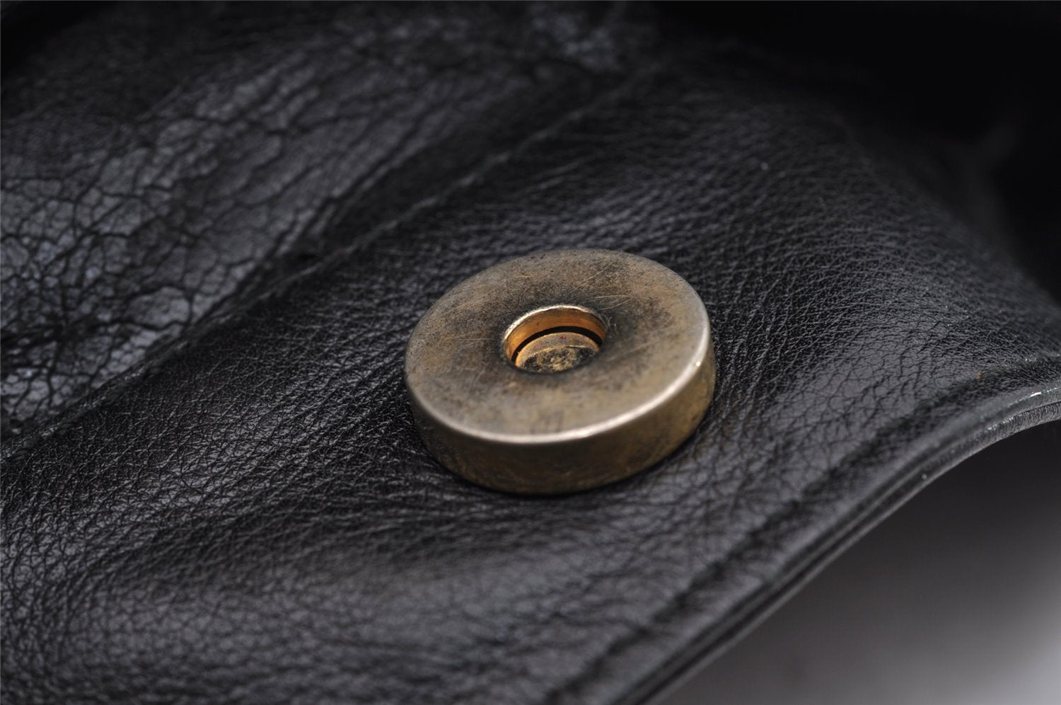 Authentic GUCCI Bamboo Shoulder Tote Bag Leather 0011577 Black Junk 0200I