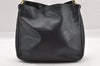 Authentic GUCCI Vintage Bamboo 2way Shoulder Hand Bag Leather Black Junk 0201I