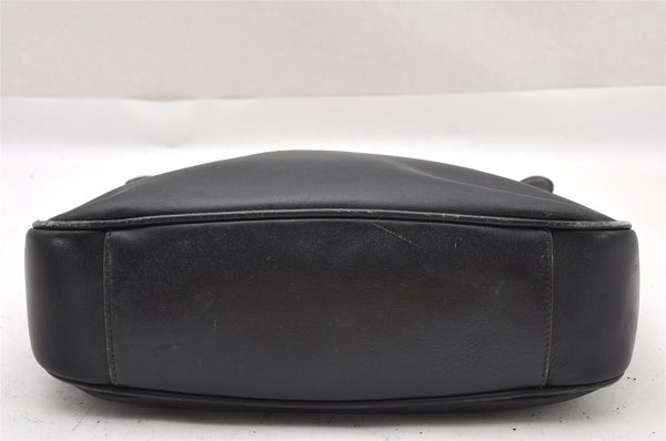 Authentic GUCCI Vintage Bamboo 2way Shoulder Hand Bag Leather Black Junk 0201I