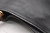 Authentic GUCCI Vintage Bamboo 2way Shoulder Hand Bag Leather Black Junk 0201I