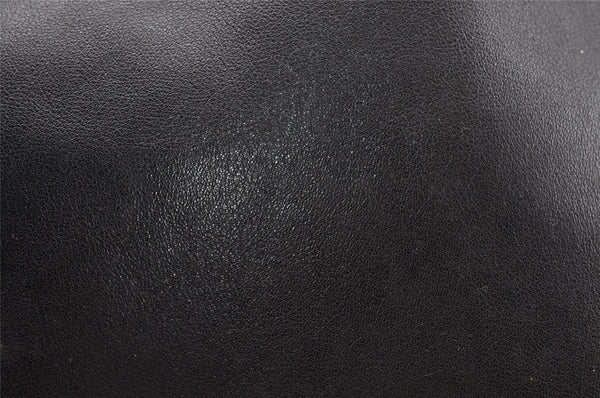 Authentic GUCCI Vintage Bamboo 2way Shoulder Hand Bag Leather Black Junk 0201I