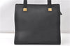 Authentic CELINE Vintage Shoulder Tote Bag Leather Black 0202G