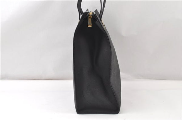 Authentic CELINE Vintage Shoulder Tote Bag Leather Black 0202G