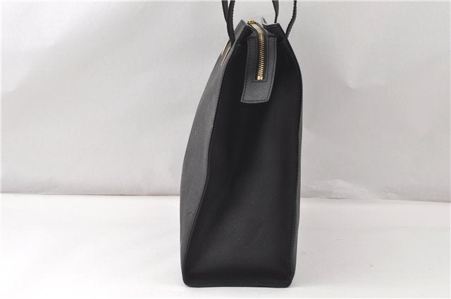 Authentic CELINE Vintage Shoulder Tote Bag Leather Black 0202G