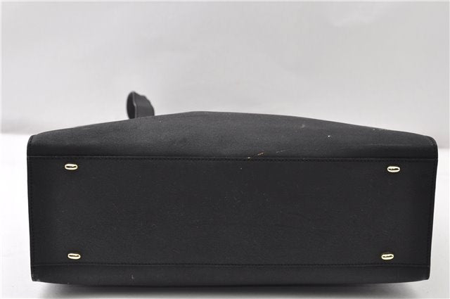 Authentic CELINE Vintage Shoulder Tote Bag Leather Black 0202G
