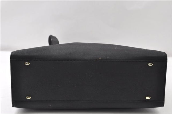 Authentic CELINE Vintage Shoulder Tote Bag Leather Black 0202G