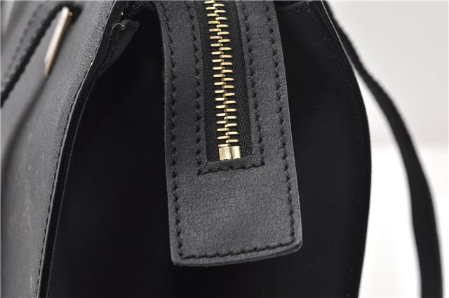 Authentic CELINE Vintage Shoulder Tote Bag Leather Black 0202G