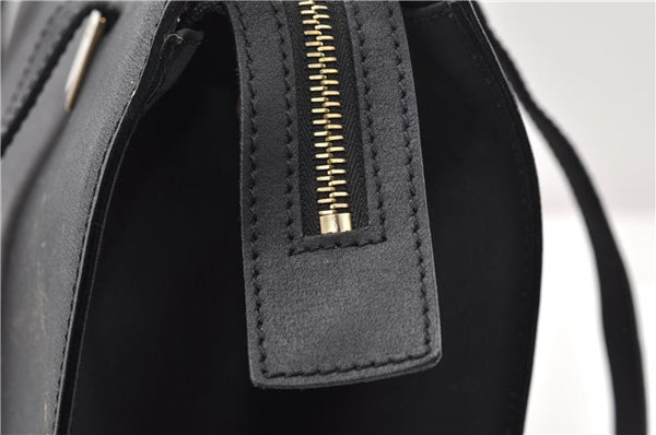 Authentic CELINE Vintage Shoulder Tote Bag Leather Black 0202G