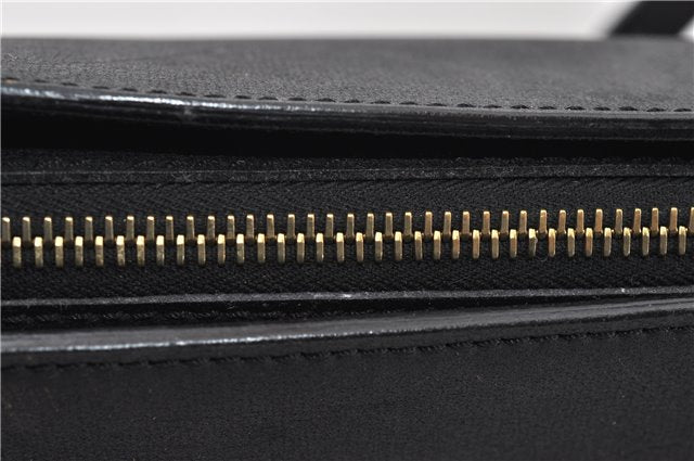 Authentic CELINE Vintage Shoulder Tote Bag Leather Black 0202G