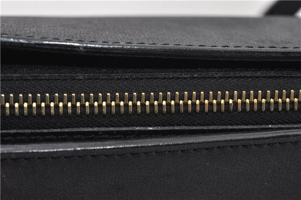 Authentic CELINE Vintage Shoulder Tote Bag Leather Black 0202G