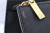 Authentic CELINE Vintage Shoulder Tote Bag Leather Black 0202G