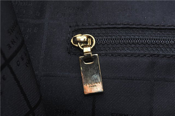 Authentic CELINE Vintage Shoulder Tote Bag Leather Black 0202G