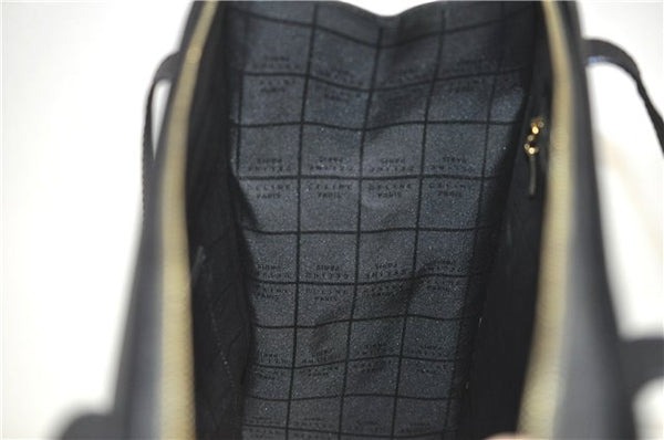 Authentic CELINE Vintage Shoulder Tote Bag Leather Black 0202G