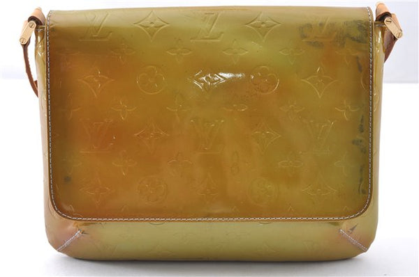 Auth Louis Vuitton Vernis Thompson Street Shoulder Bag Green M91009 LV 0203G