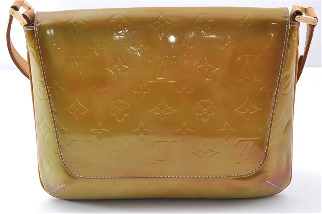 Auth Louis Vuitton Vernis Thompson Street Shoulder Bag Green M91009 LV 0203G