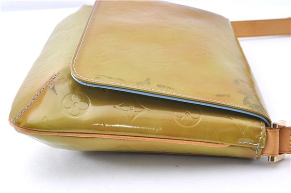 Auth Louis Vuitton Vernis Thompson Street Shoulder Bag Green M91009 LV 0203G