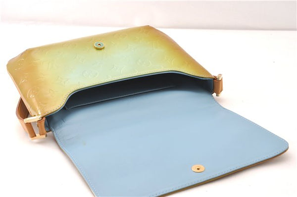 Auth Louis Vuitton Vernis Thompson Street Shoulder Bag Green M91009 LV 0203G