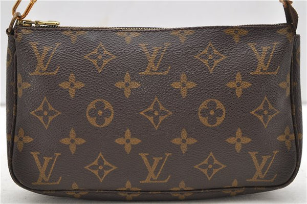 Authentic Louis Vuitton Monogram Pochette Accessoires Pouch M51980 LV 0204D