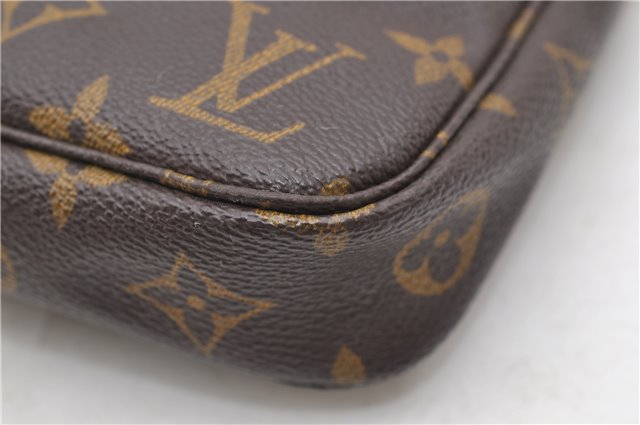 Authentic Louis Vuitton Monogram Pochette Accessoires Pouch M51980 LV 0204D