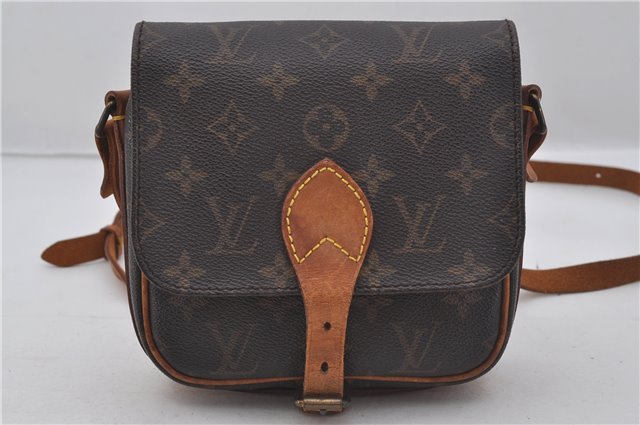 Authentic Louis Vuitton Monogram Cartouchiere PM M51254 Shoulder Cross Bag 0204F