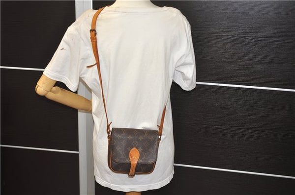 Authentic Louis Vuitton Monogram Cartouchiere PM M51254 Shoulder Cross Bag 0204F