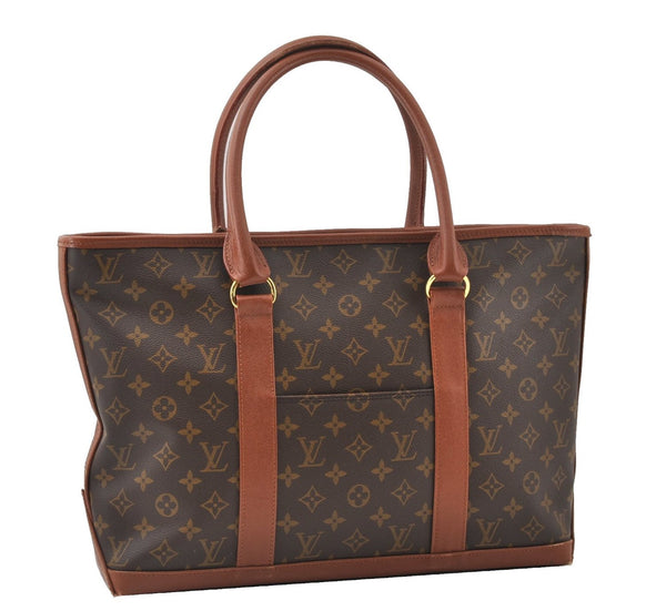 Auth Louis Vuitton Monogram Sac Weekend PM Vintage Tote Hand Bag M42425 LV 0206G