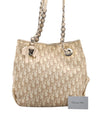 Authentic Christian Dior Trotter Romantic Tote Bag PVC Leather Beige 0206I