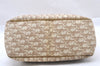 Authentic Christian Dior Trotter Romantic Tote Bag PVC Leather Beige 0206I