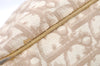 Authentic Christian Dior Trotter Romantic Tote Bag PVC Leather Beige 0206I